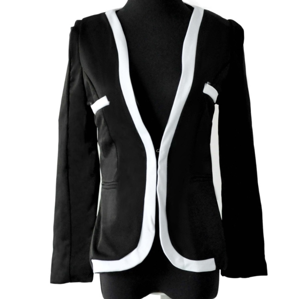 Women's Slim One Button Single Breasted Blazer - image 3